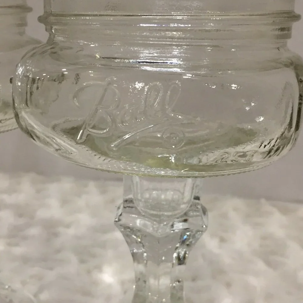 BALL MASON JAR WINE GLASS GOBLET STEM REDNECK WINE